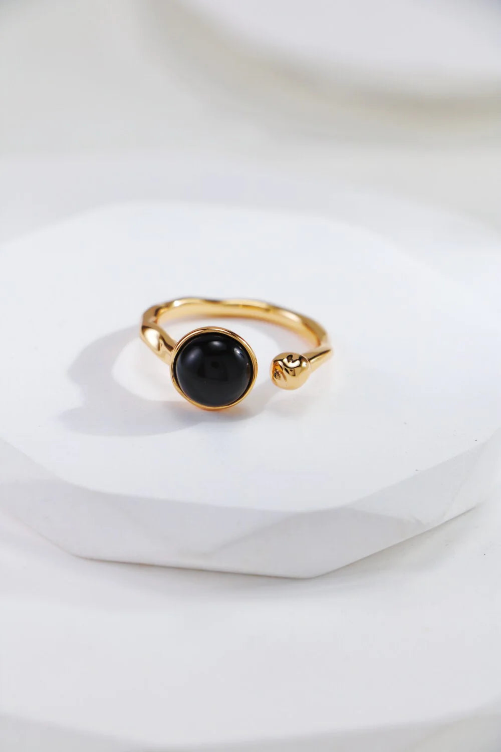 Black Onyx Open Ring