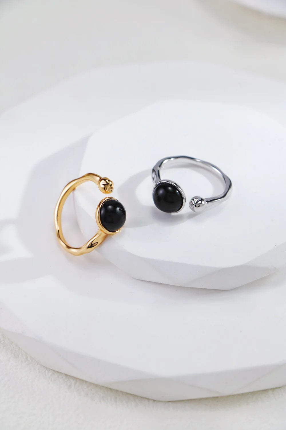 Black Onyx Open Ring