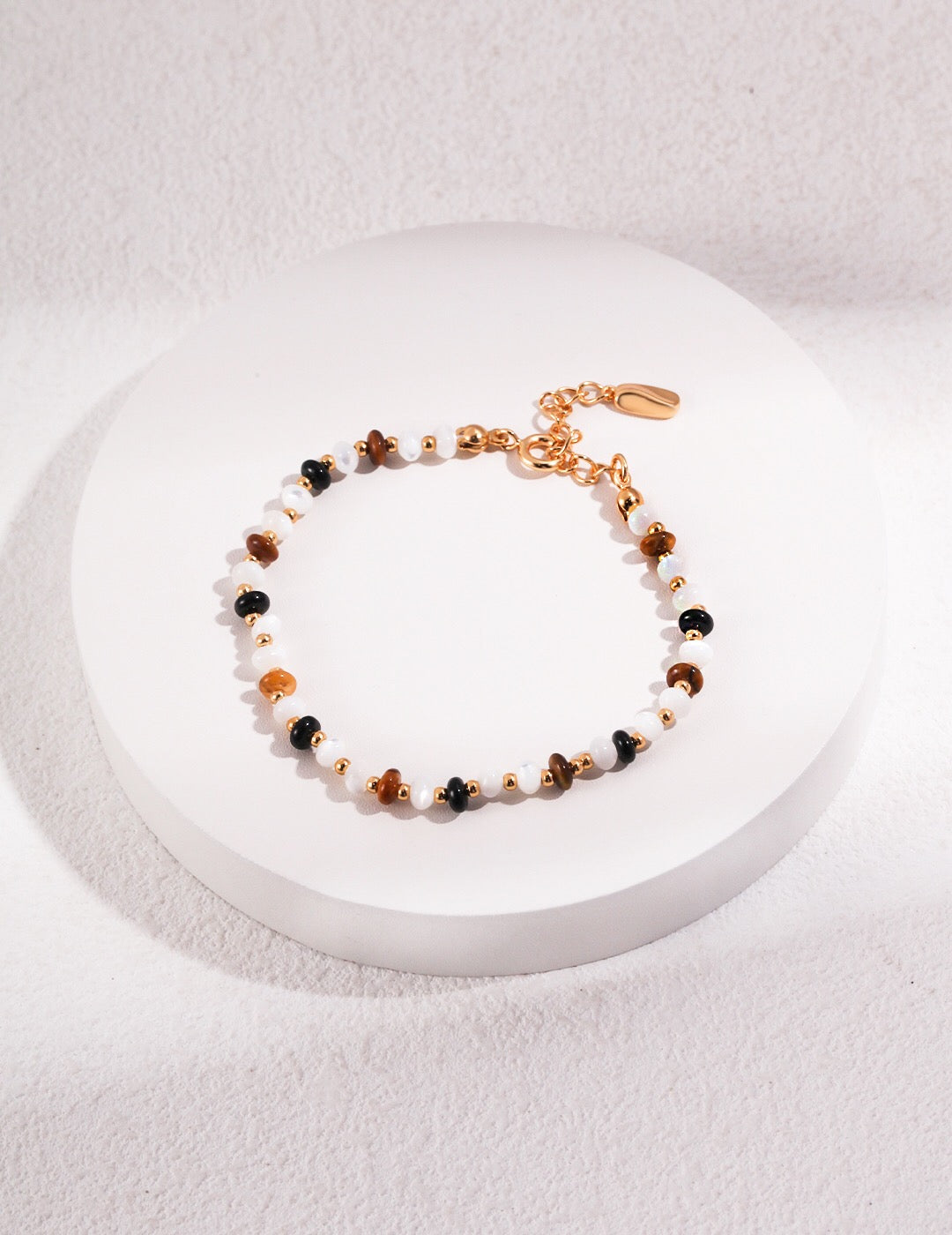 Tiger Eye Stone with Black Onyx Bracelet