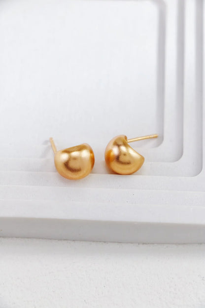 Gold-Plated Spherical  Earrings