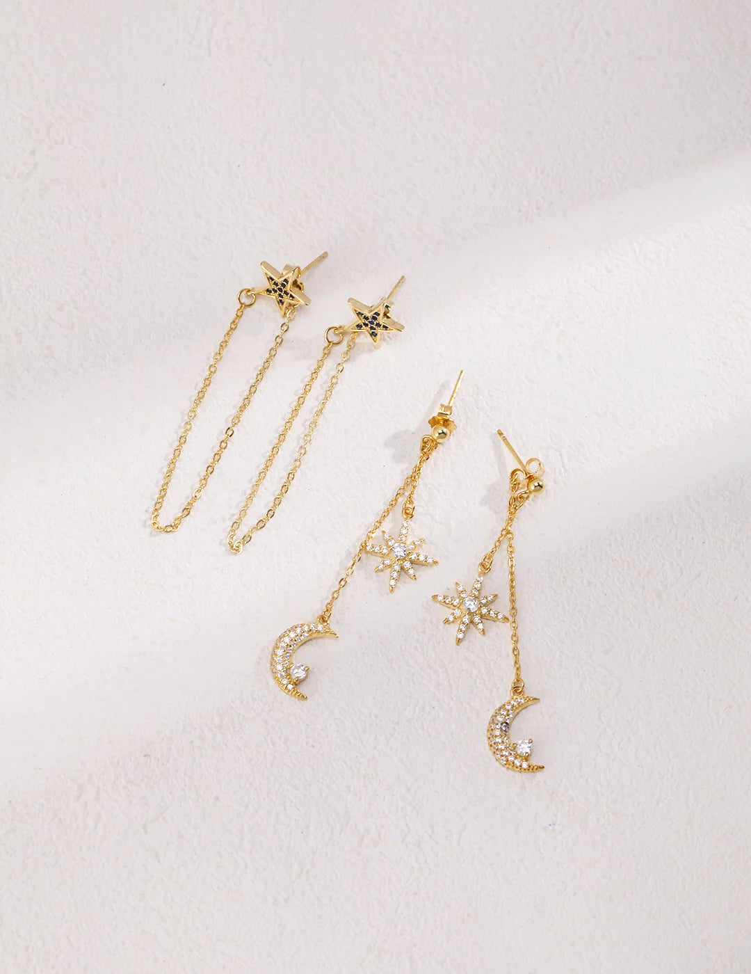 Star Dangle Threader Earrings